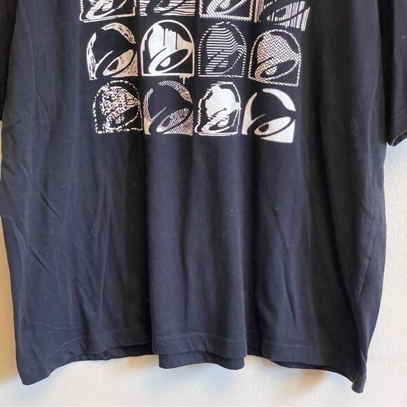 Taco Bell 2X short sleeve t-shirt black white Fast Food pop art bell - Picture 3 of 7